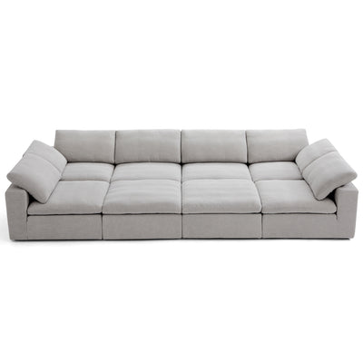 Tender Wabi Sabi Beige Sofa Bed-Gray-165.4"