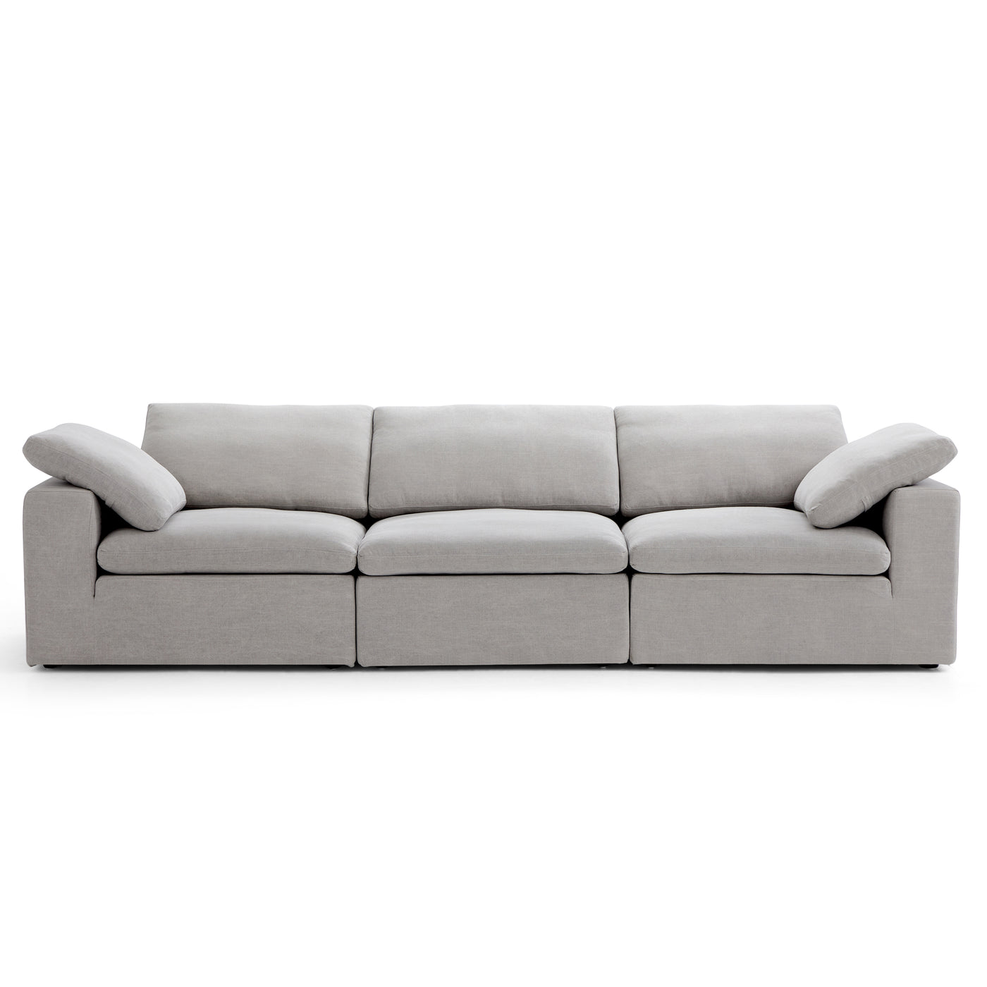 Tender Wabi Sabi Light Gray Sofa-Light Gray-128.0"
