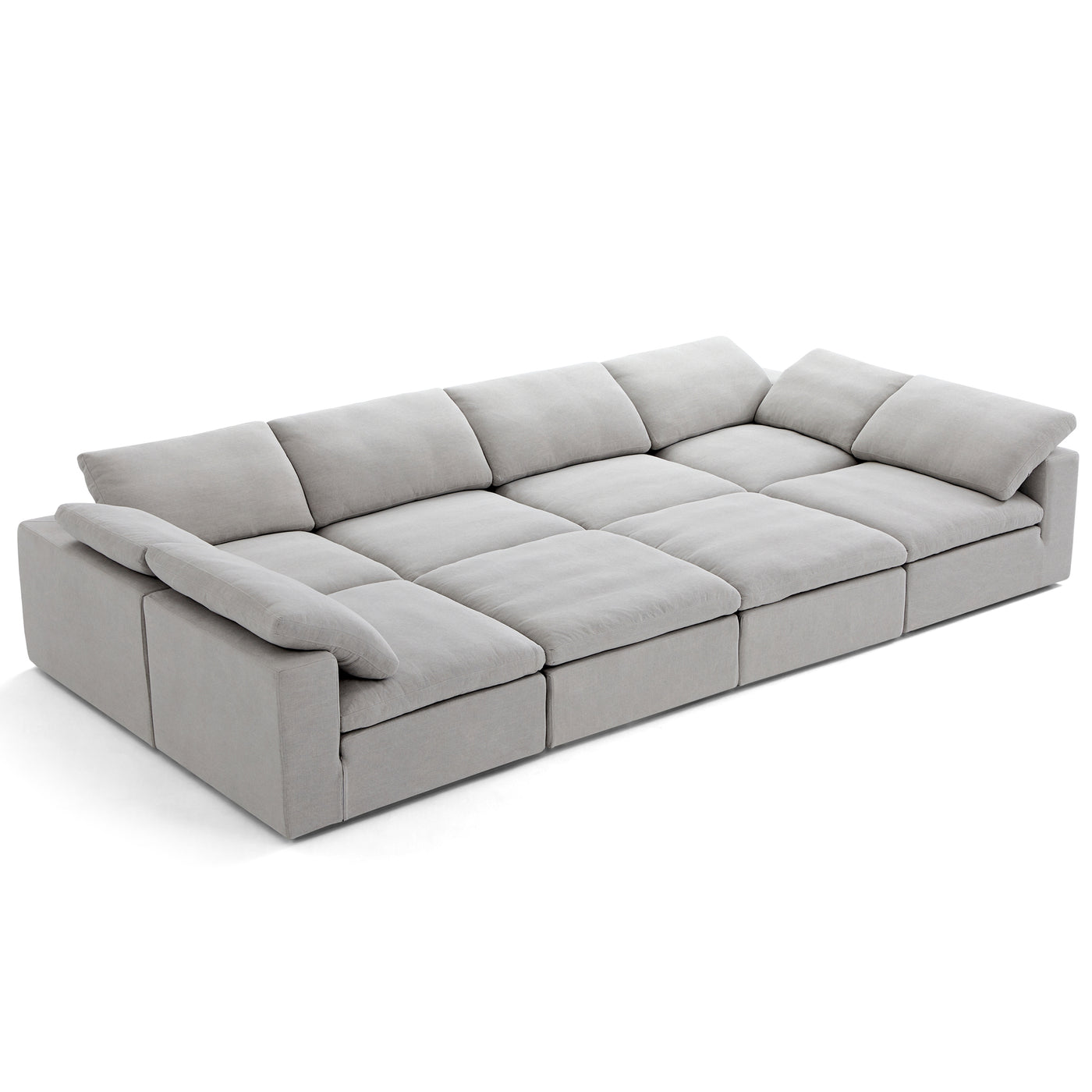 Tender Wabi Sabi Beige Sofa Bed-Light Gray-165.4"