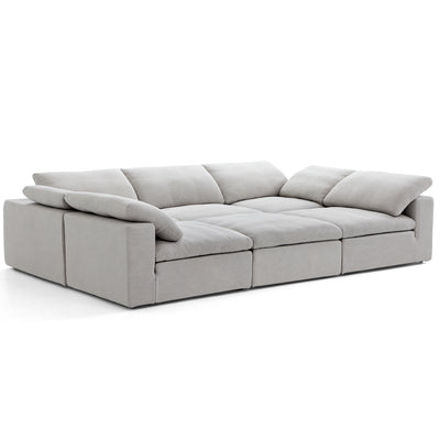 Tender Wabi Sabi Beige Sofa Bed-Gray-128.0"