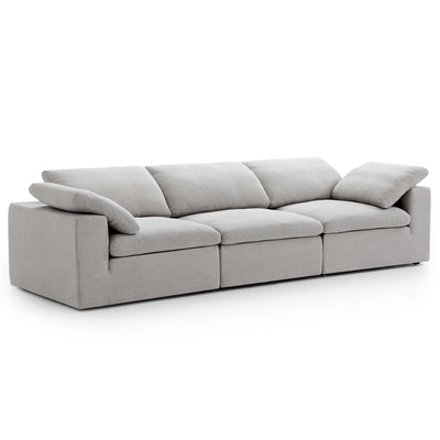 Tender Wabi Sabi Beige Sofa-Light Gray-128.0"