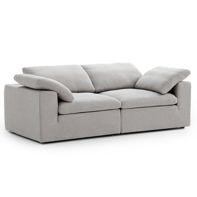 Tender Wabi Sabi Light Gray Sofa-Gray-90.6"