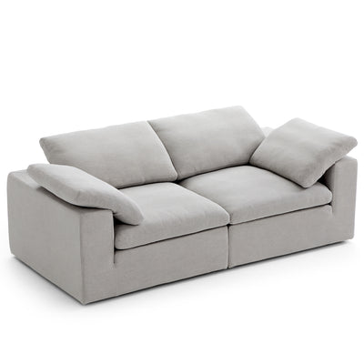 Tender Wabi Sabi Light Gray Sofa-Gray-90.6"