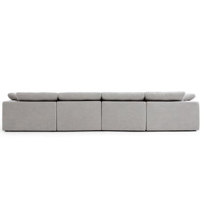 Tender Wabi Sabi Light Gray Sofa-Gray-165.4"