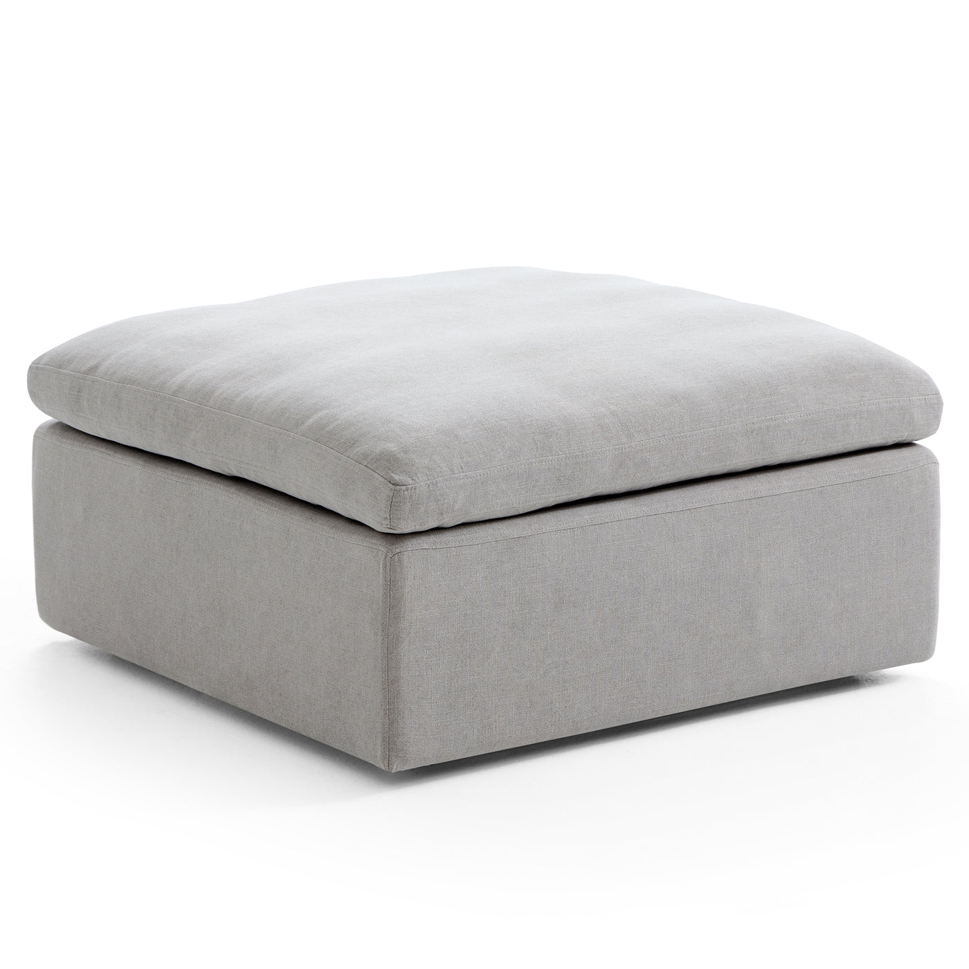 Tender Wabi Sabi White Sofa and Regular Ottoman-Gray