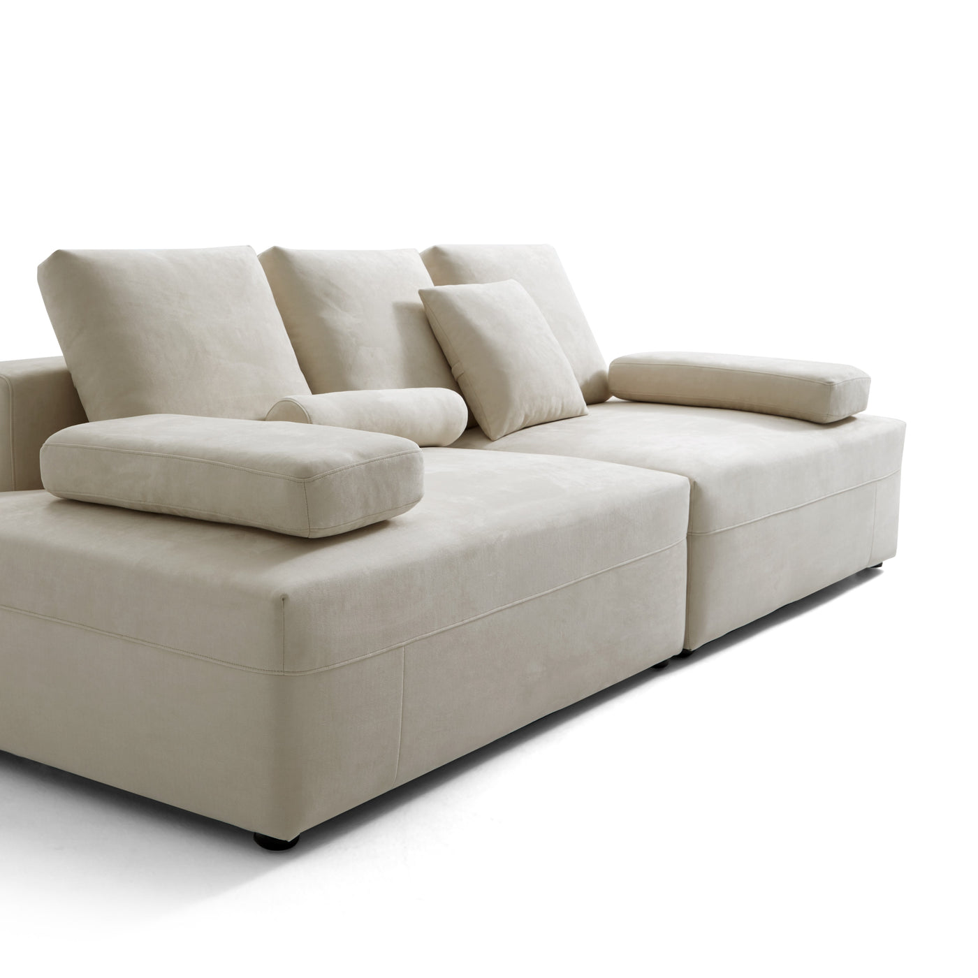 Composition Wabi Sabi Beige Sofa-Beige