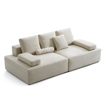 Composition Wabi Sabi Beige Sofa-Beige