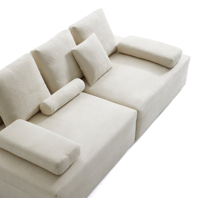 Composition Wabi Sabi Beige Sofa-Beige