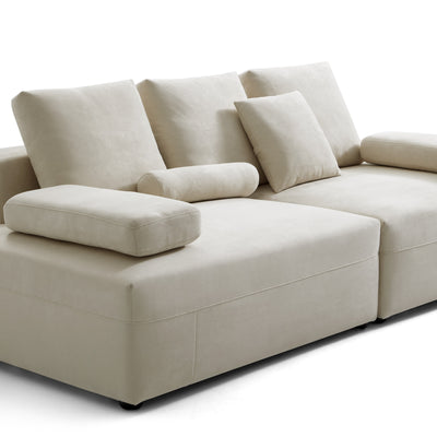 Composition Wabi Sabi Beige Sofa-Beige