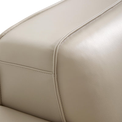 Domus Modular Khaki Leather Sofa-Beige