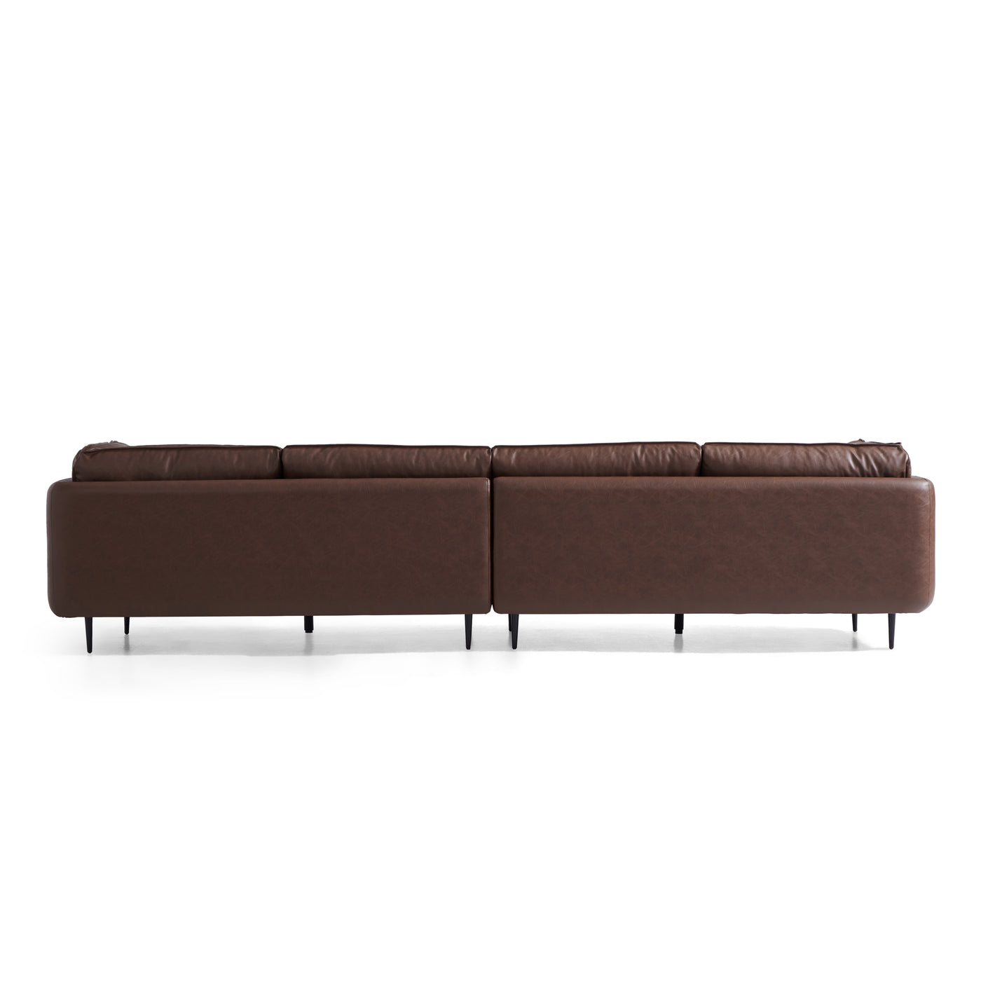 Vanilla Brown Leather Sofa-Brown