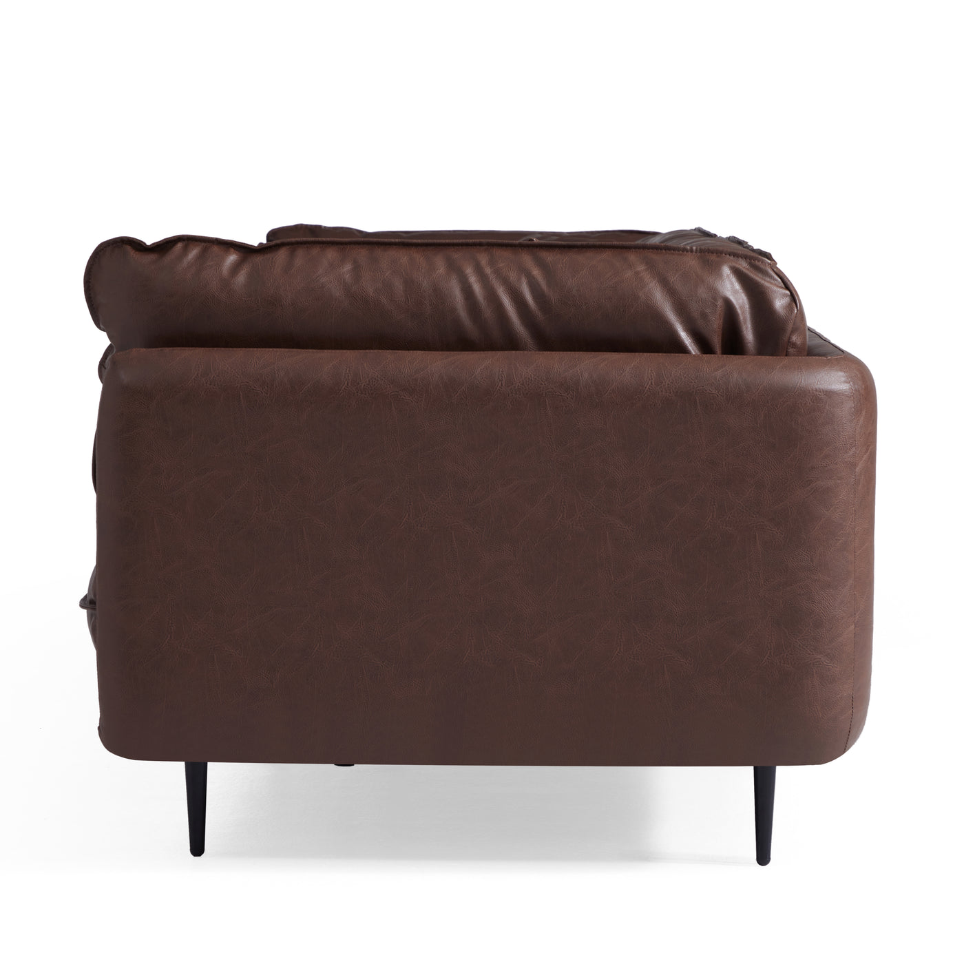 Vanilla Brown Leather Sofa-Brown