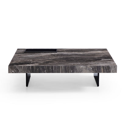 Dark Veined Square Coffee Table