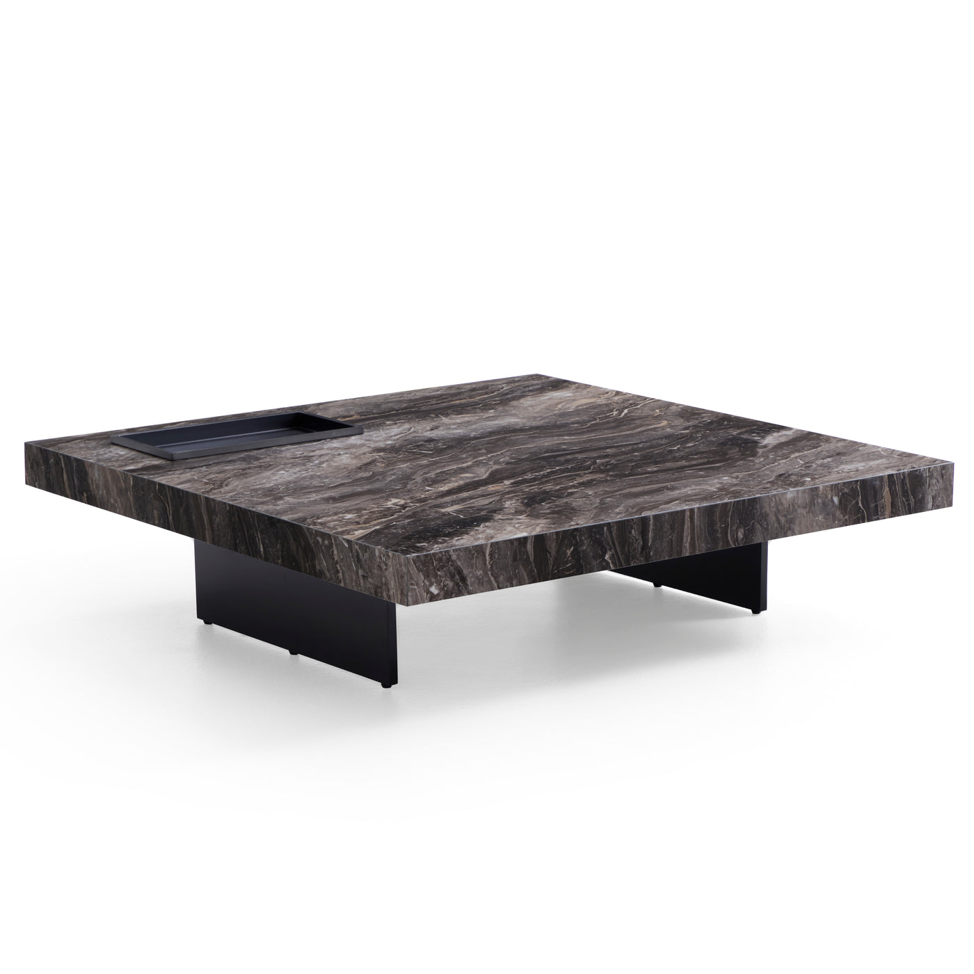 Dark Veined Square Coffee Table