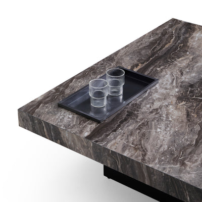 Dark Veined Square Coffee Table