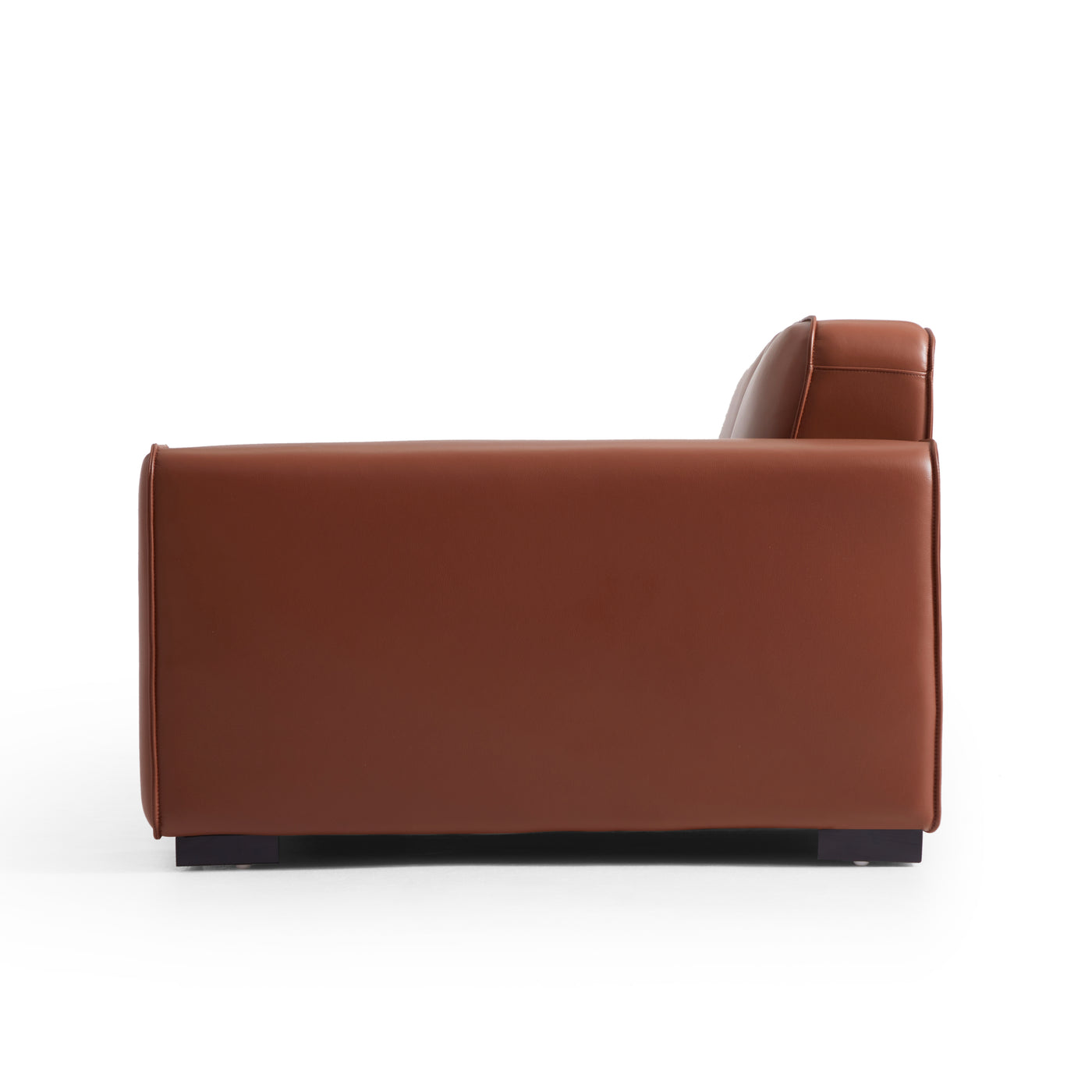 Domus Modular Brown Leather Sofa-Brown