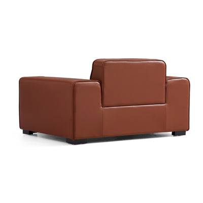 Domus Modular Brown Leather Armchair-Brown