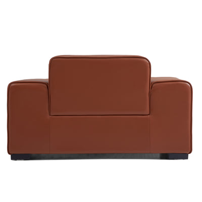 Domus Modular Brown Leather Armchair-Brown