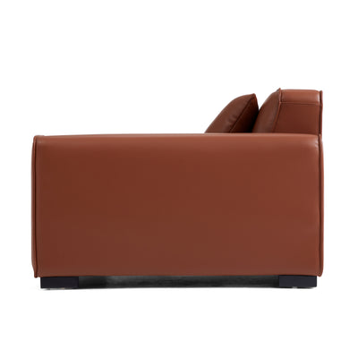 Domus Modular Brown Leather Armchair-Brown