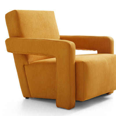 Nova Lemon Matt Fabric Utrecht Armchair-Yellow Matt Fabric