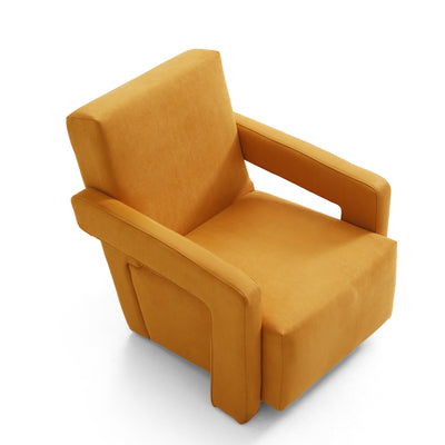 Nova Lemon Matt Fabric Utrecht Armchair-Yellow Matt Fabric