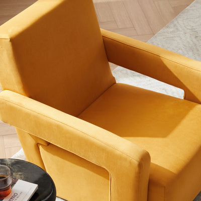 Nova Lemon Matt Fabric Utrecht Armchair-Yellow Matt Fabric