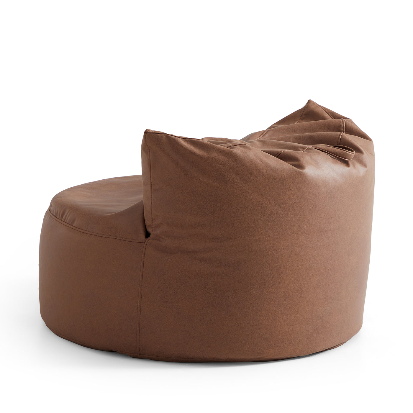 Caramel Cloud Leathaire Armless Chair-Brown