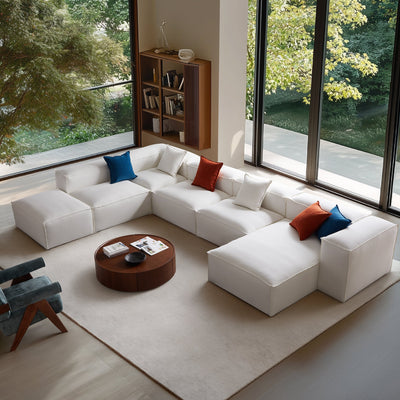 Freedom Modular White Open-End Sectional Sofa