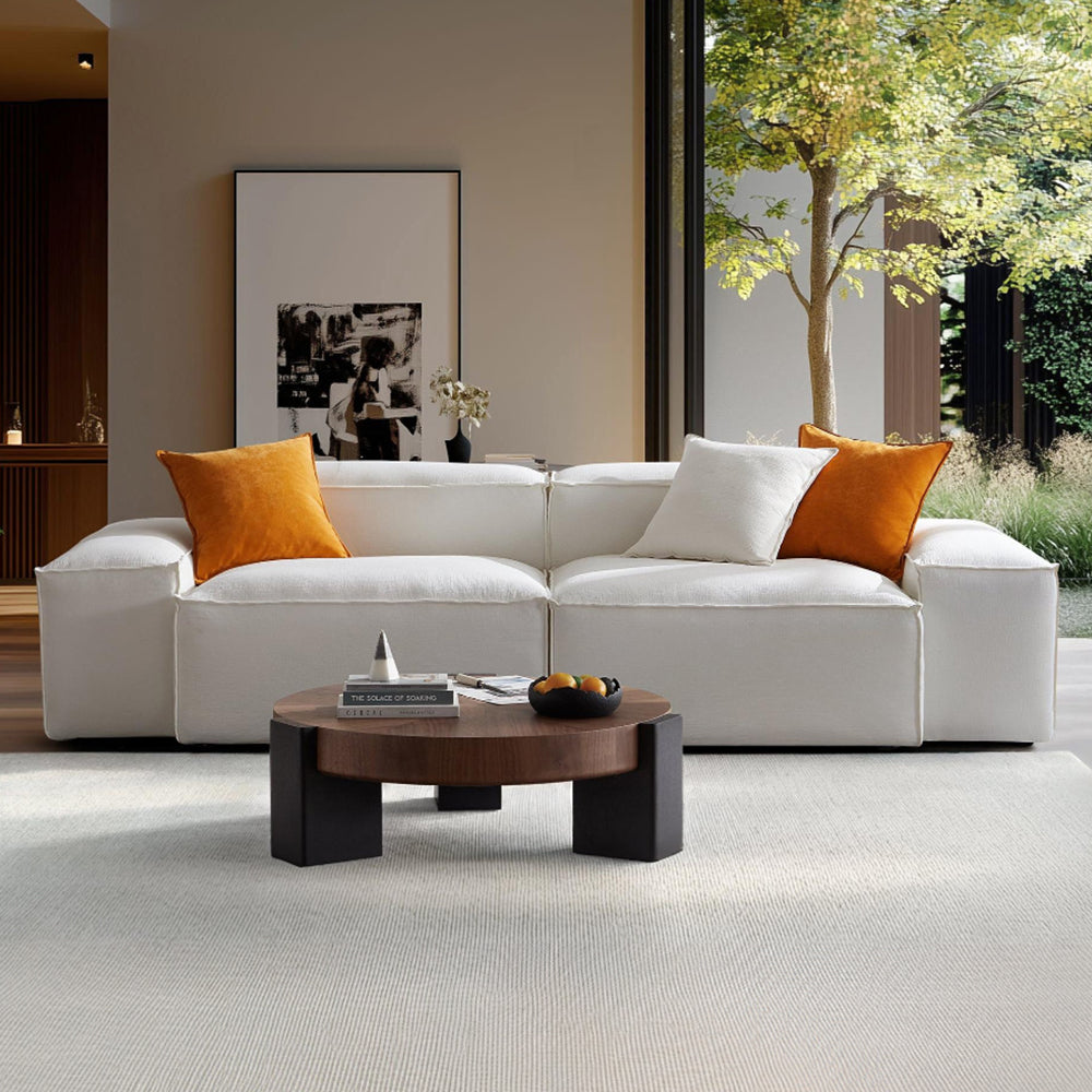 Freedom Modular White Sofa-White