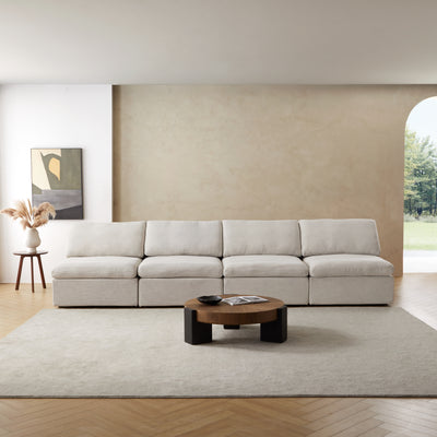 Sale Tender Armless Sofa-Sand-4 Seater (149.6″)