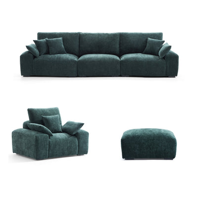 The Empress Green Sofa Set-Green-126″