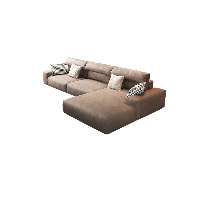 Chestnut Sectional-Brown-Facing Right-126.0"