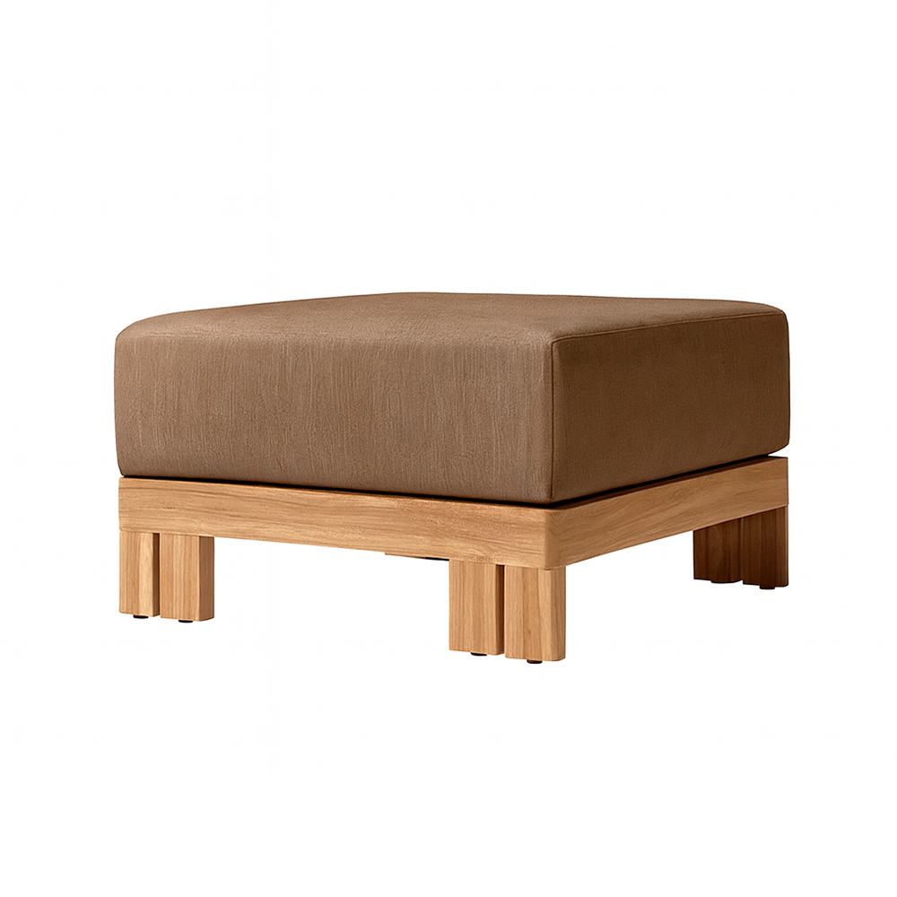 Camryn Outdoor Chat Set With Cushions, Teak/Coffee