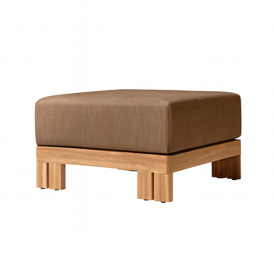 Camryn Outdoor Chat Set With Cushions, Teak/Coffee