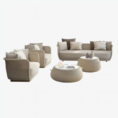 Laguna Outdoor Wicker Sofa Set with Cushions