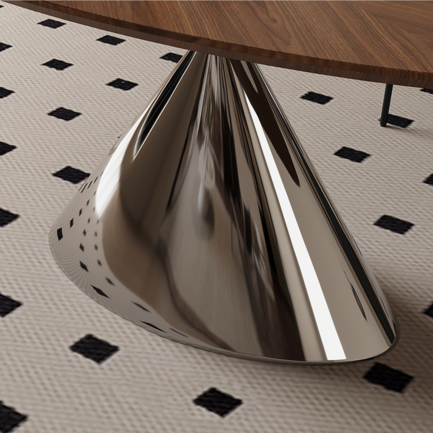 Apex Walnut Ellipse Dining Table