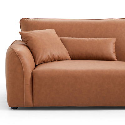 Milano Moda Minimalist Brown Sofa-Brown