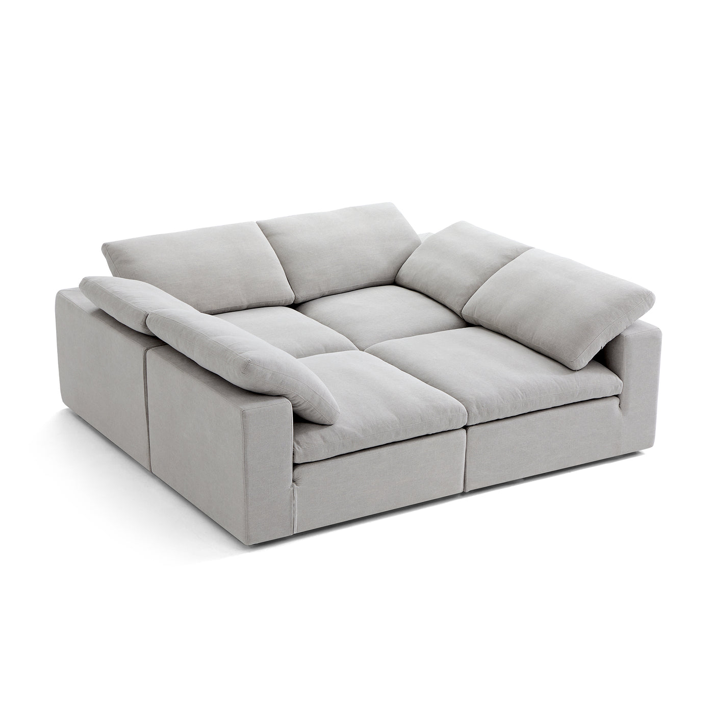 Tender Wabi Sabi Light Gray Sofa Bed-Light Gray-90.6"