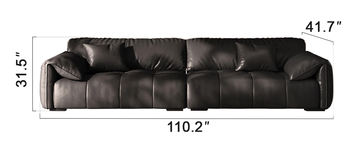 Anorea Brown Contemporary Minimalist Sofa