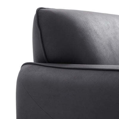 Milano Moda Minimalist Black Sofa-Black