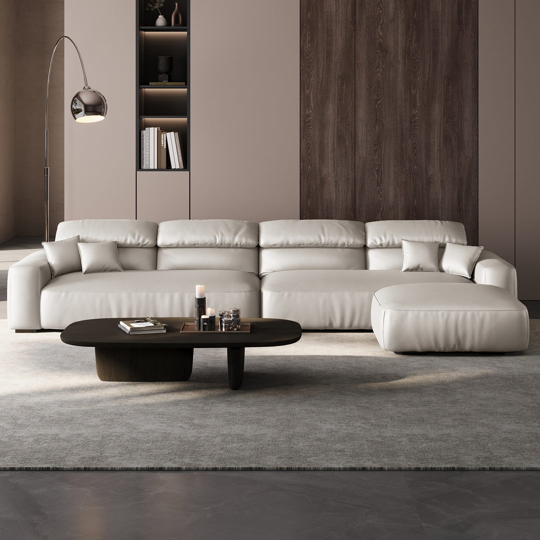 Chestnut Sofa and Ottoman