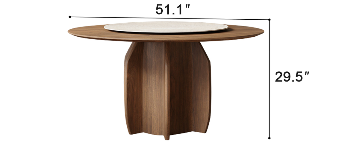 Elamer Rotating Round Dining Table