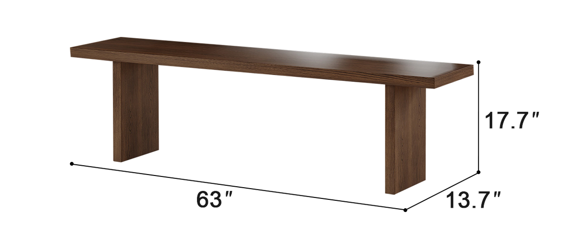 Arcus Walnut Dining Bench
