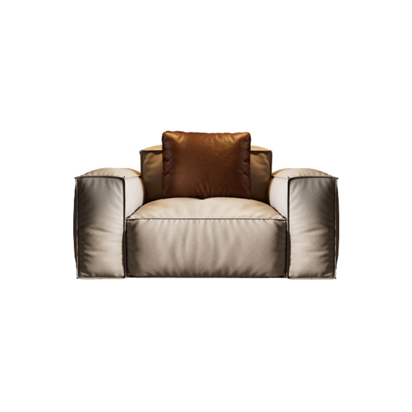 Sugar Cube Leather Sectional