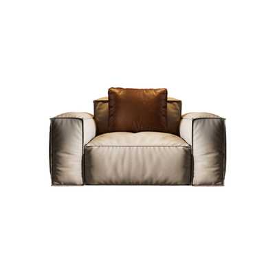 Sugar Cube Leather Sectional