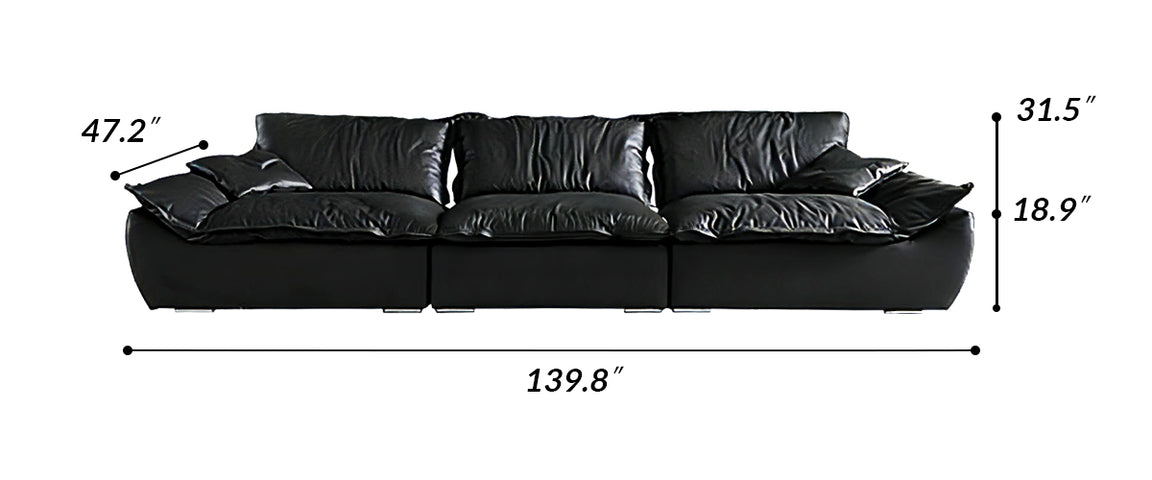 Raisa Vintage Leather Sailboat Sofa