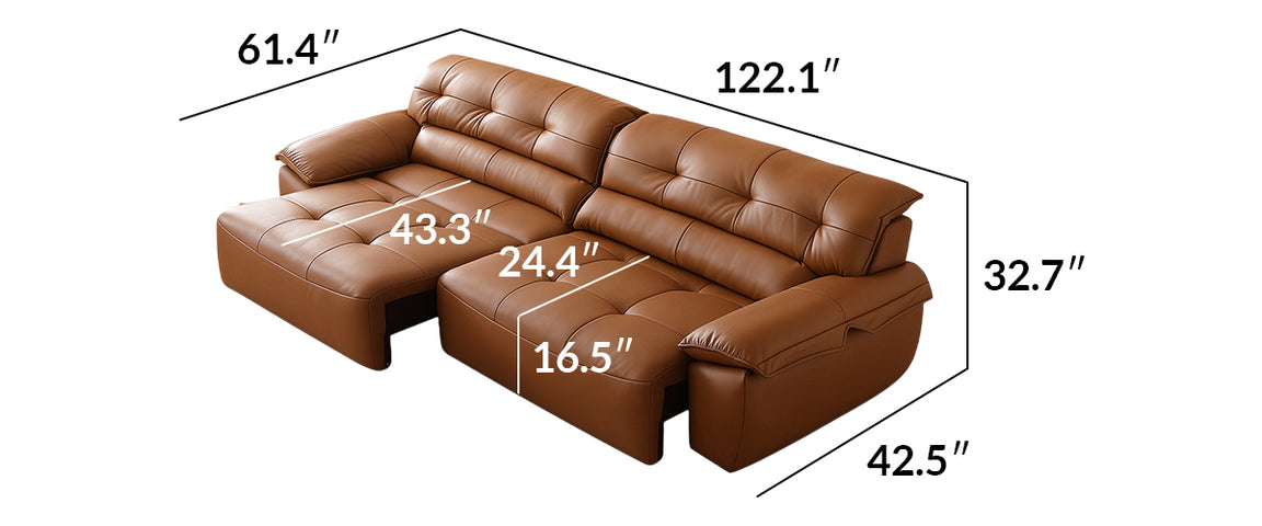 Ridhay Leather Sleeper Sofa