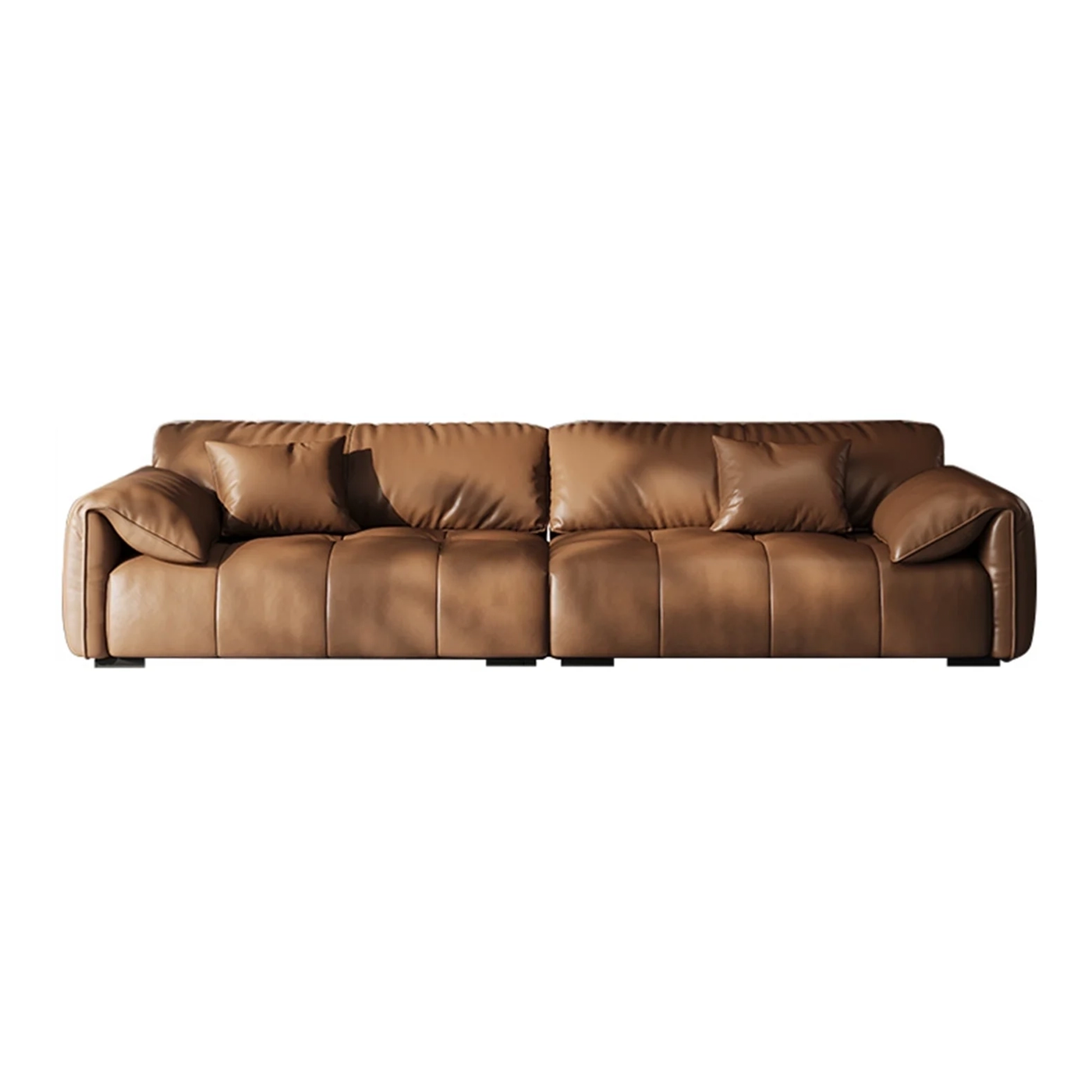 Anorea Brown Contemporary Minimalist Sofa