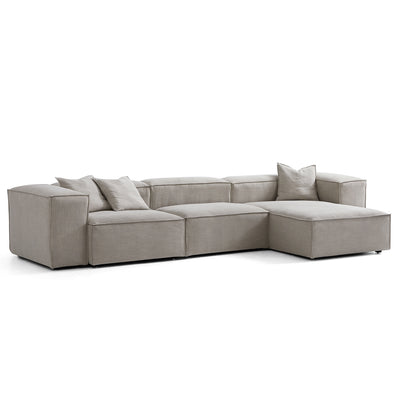 Freedom Modular New Gray Sectional Sofa-Sand-143.7"-High