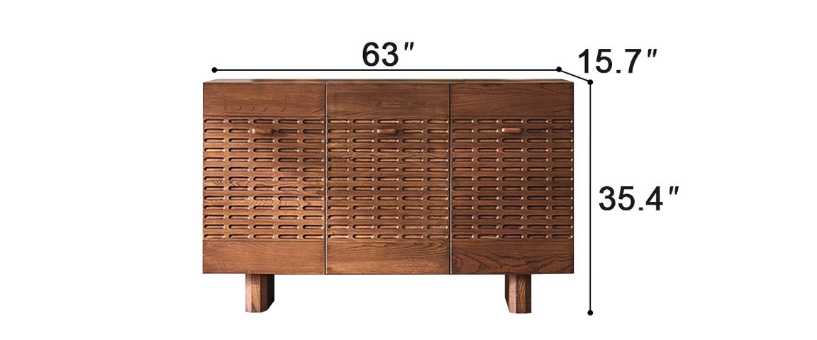 Carrollton Solid Wood Louver Sideboard